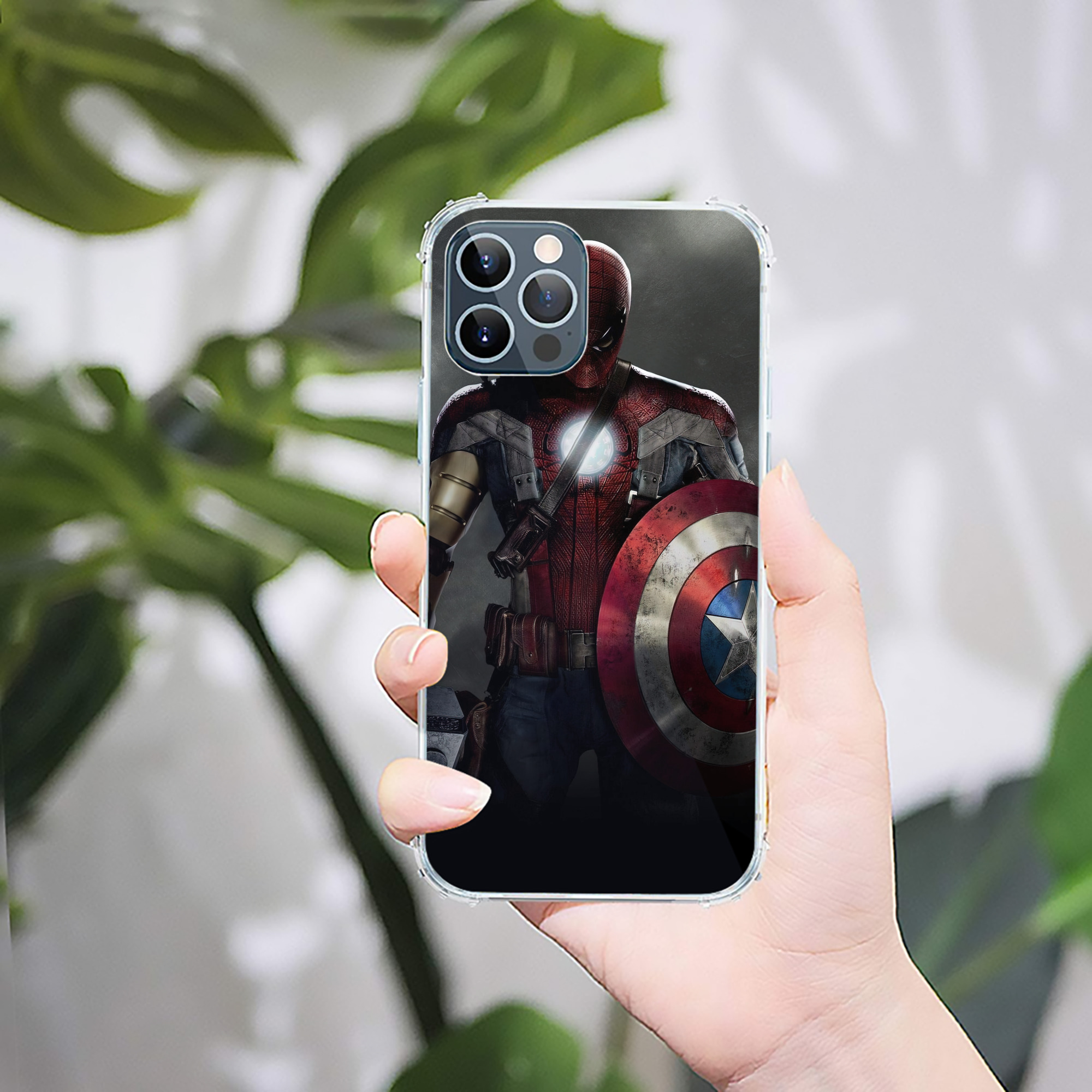 （画像用） Spider Man スパイダーマン 【iPhone 12シリーズ対応】透明スマホケース（クリアソフトケース）